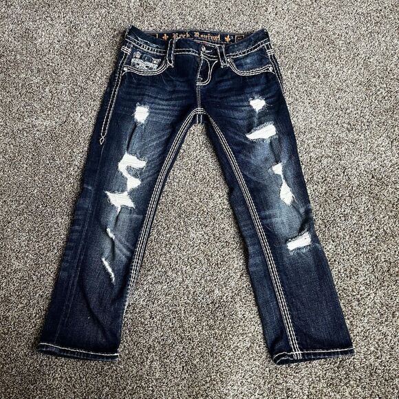 Women's Rock Revival Jeans Size 25 Crop - Picture 1 of 10